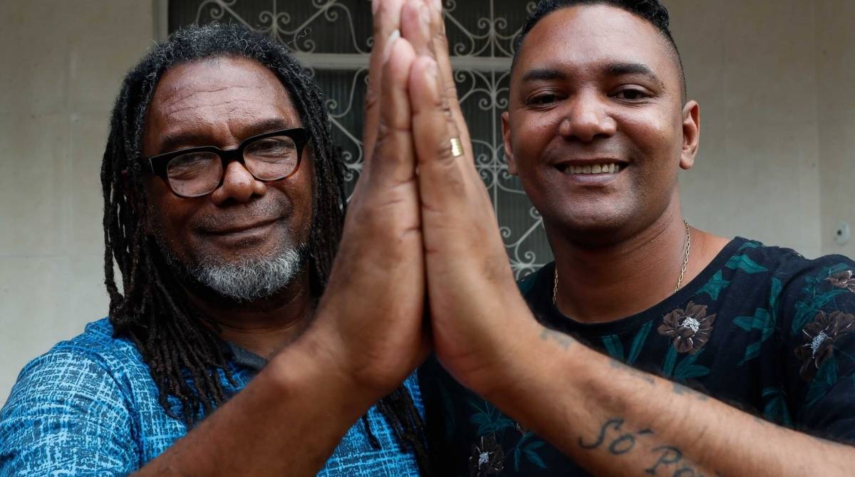 Rio, 07/11/2019, ESPECIAL, Filho que reencontra o pai 38 anos depois, na foto Léo Motta e seu pai Paulo Roberto, Foto de Gilvan de Souza / Agencia O Dia