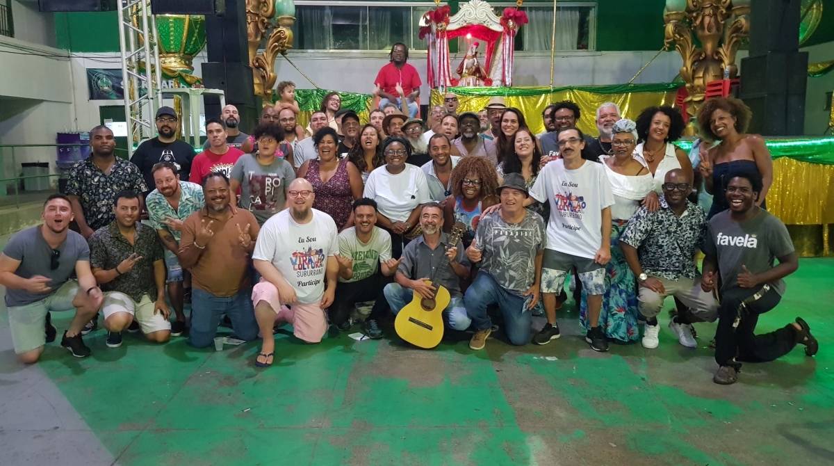 Encontro de artistas e coordenadores do I Viradão Cultura Suburbano, na quadra da Império Serrano