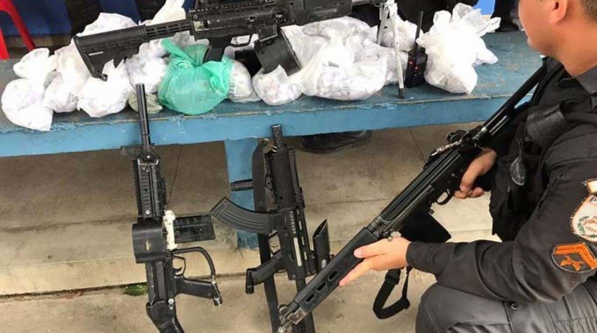 Material apreendido na ação