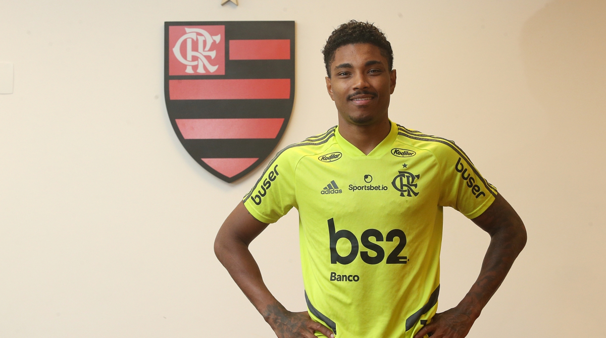 ATAQUE - Entrevista com jogador Vitinbho do Flamengo no Ninho do Urubu em Vargem Grande. Foto: Daniel Castelo Branco / Agencia O Dia