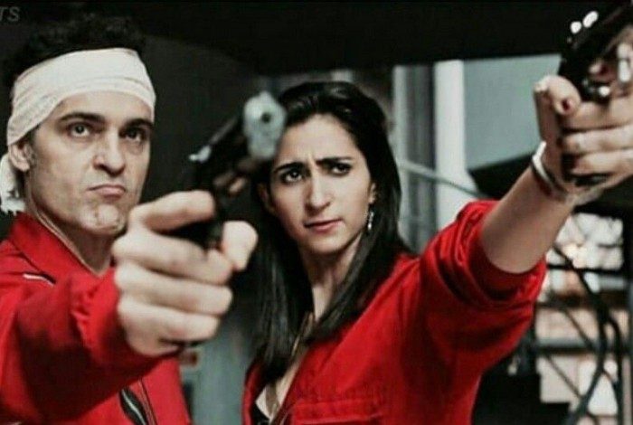 Pedro Alonso e Alba Flores em cena de 'La Casa de Papel' - Reprodução