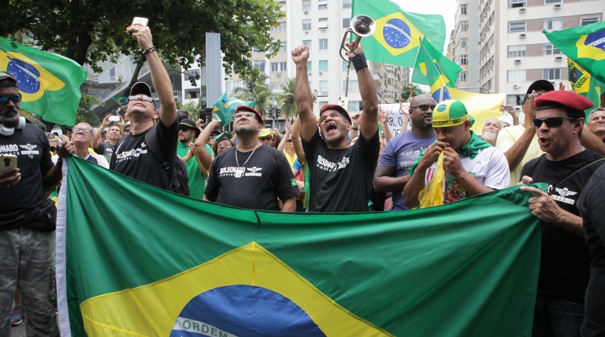 Rio, 17/11/2019  - Ato Pro Bolsonaro e contra Gilmar Mendes. Copacabana, zona sul  do Rio,  Foto: Ricardo Cassiano/Agencia O Dia