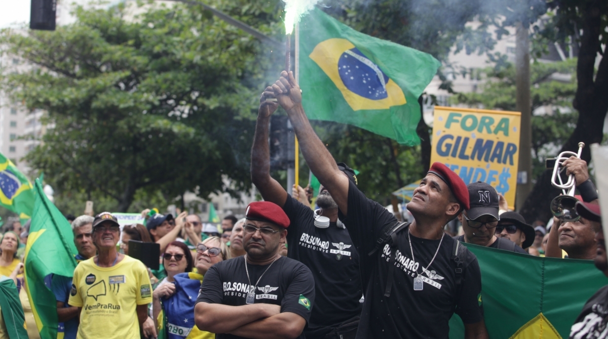 Rio, 17/11/2019  - Ato Pro Bolsonaro e contra Gilmar Mendes. Copacabana, zona sul  do Rio,  Foto: Ricardo Cassiano/Agencia O Dia