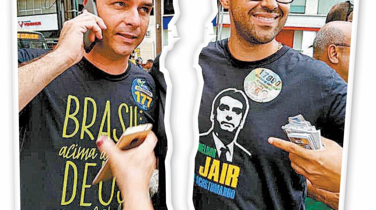 Flávio Bolsonaro e Alexandre Knoploch, ambos do PSL - Montagem sobre foto de divulgação
