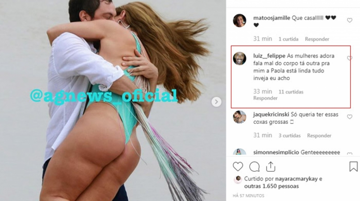 Internautas comentam celulites de Paolla Oliveira