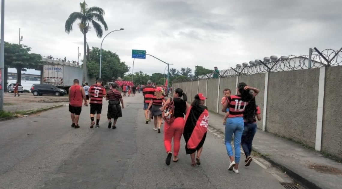 Torcedores do Flamengo fazem uma grande festa