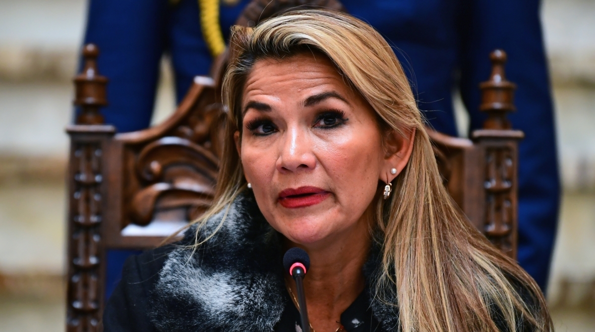 Presidente interina da Bolívia, Jeanine Anez - AFP