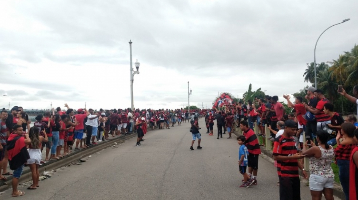 Torcedores do Flamengo fazem uma grande festa