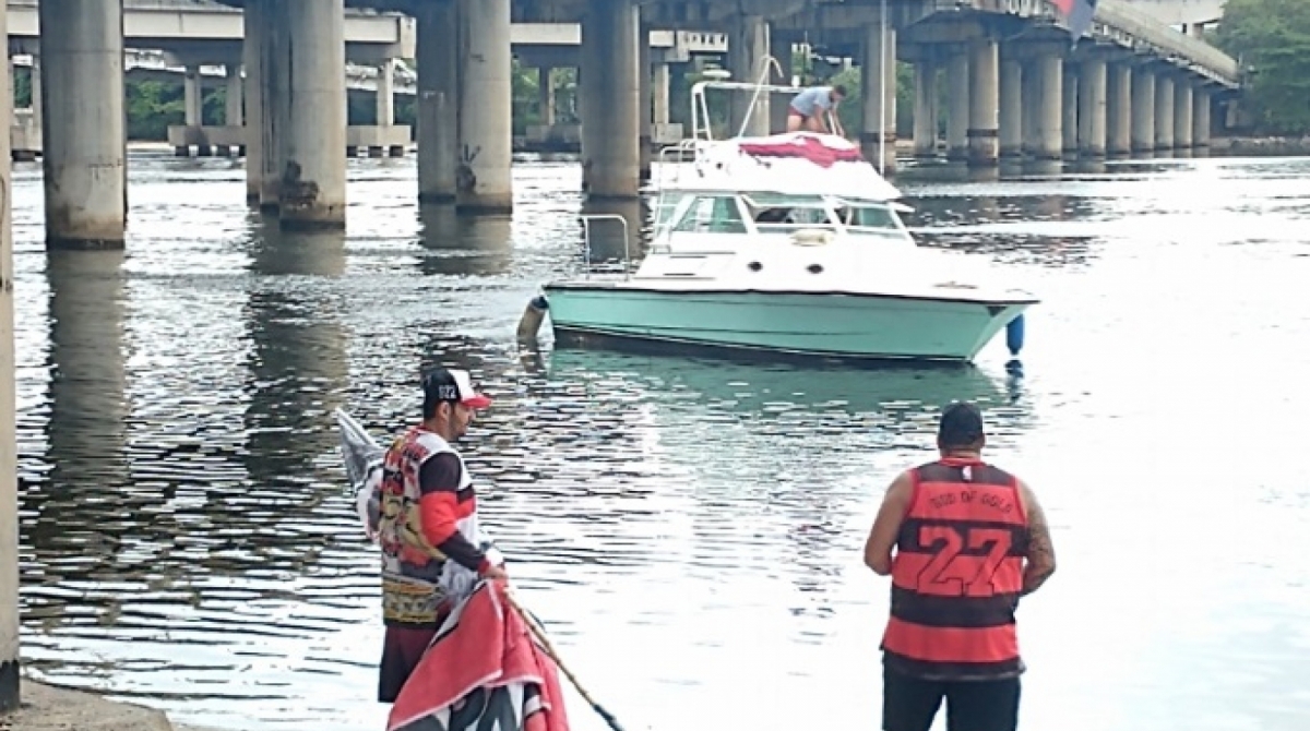 Torcedores do Flamengo fazem uma grande festa
