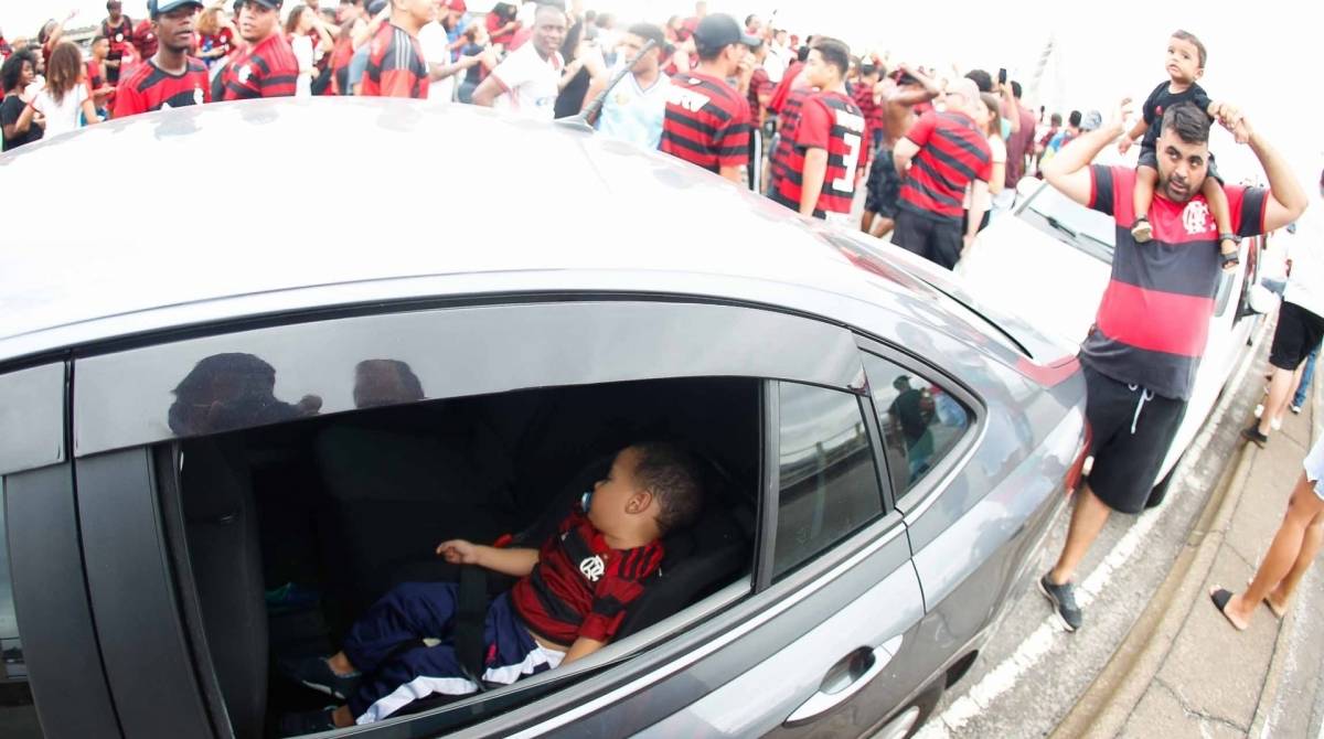Torcedores do Flamengo fazem uma grande festa