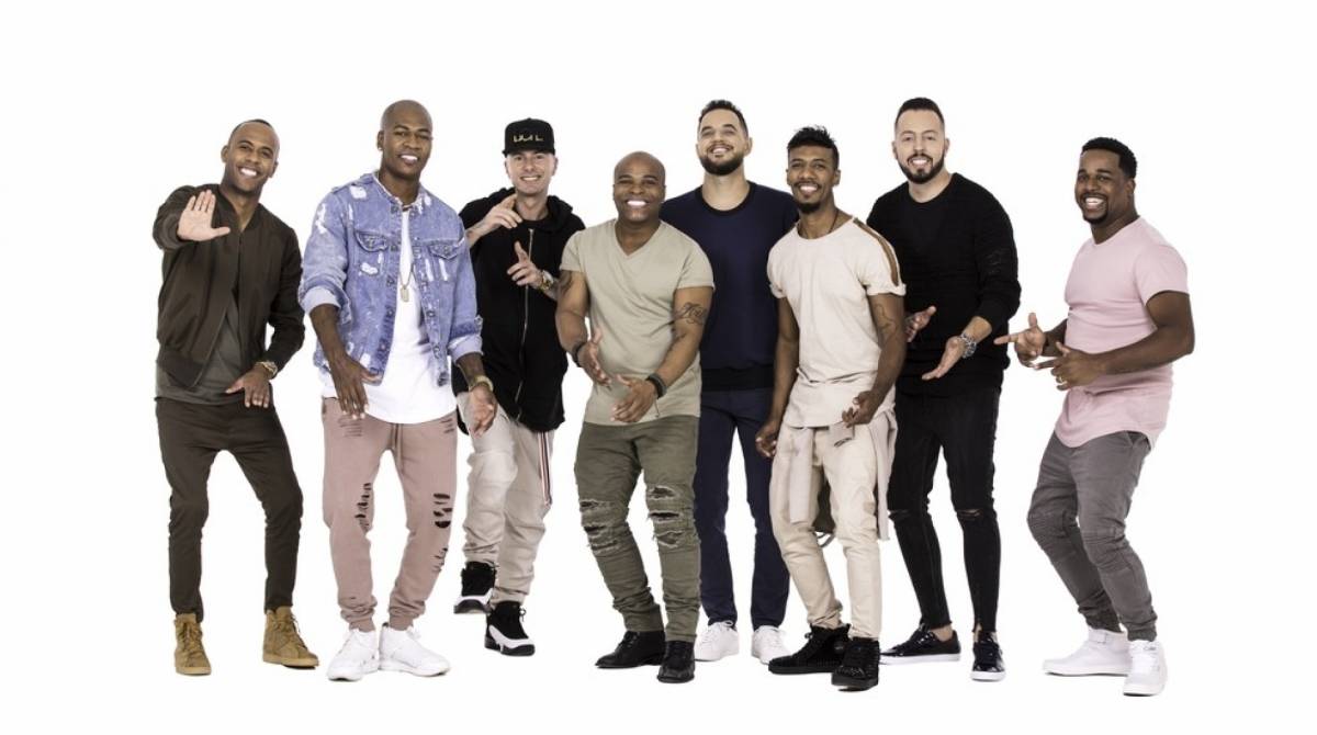 Turma do Pagode grava clipe com Aline Riscado