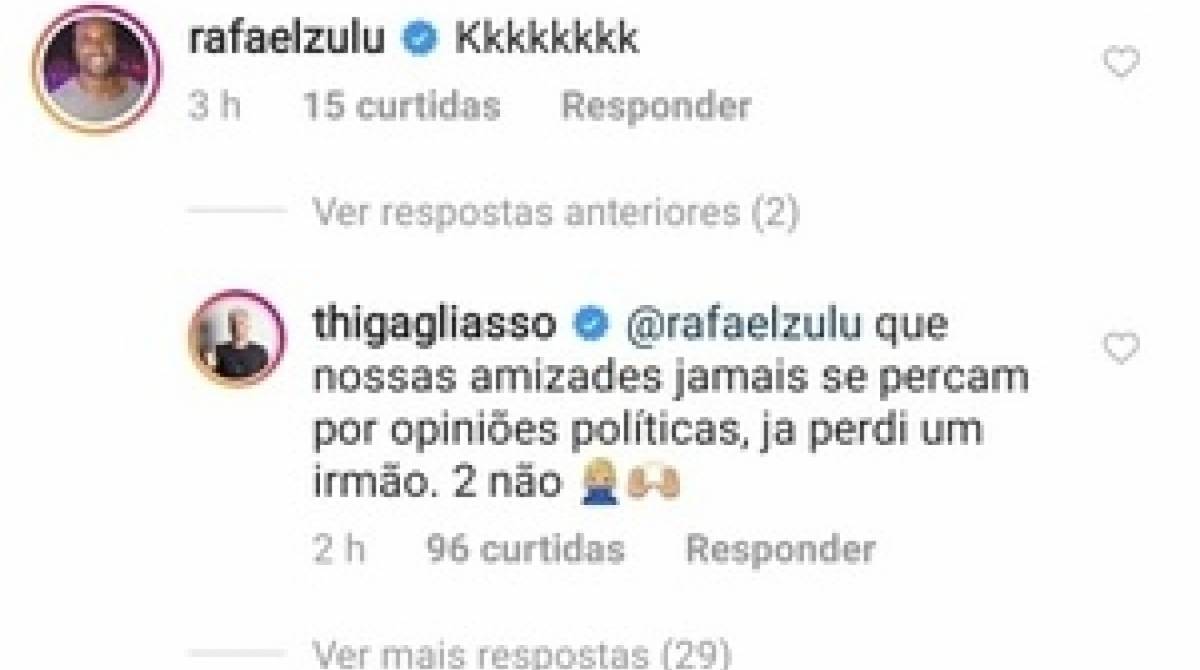 Thiago Gagliasso diz que já perdeu um irmão (Bruno Gagliasso) por questões políticas