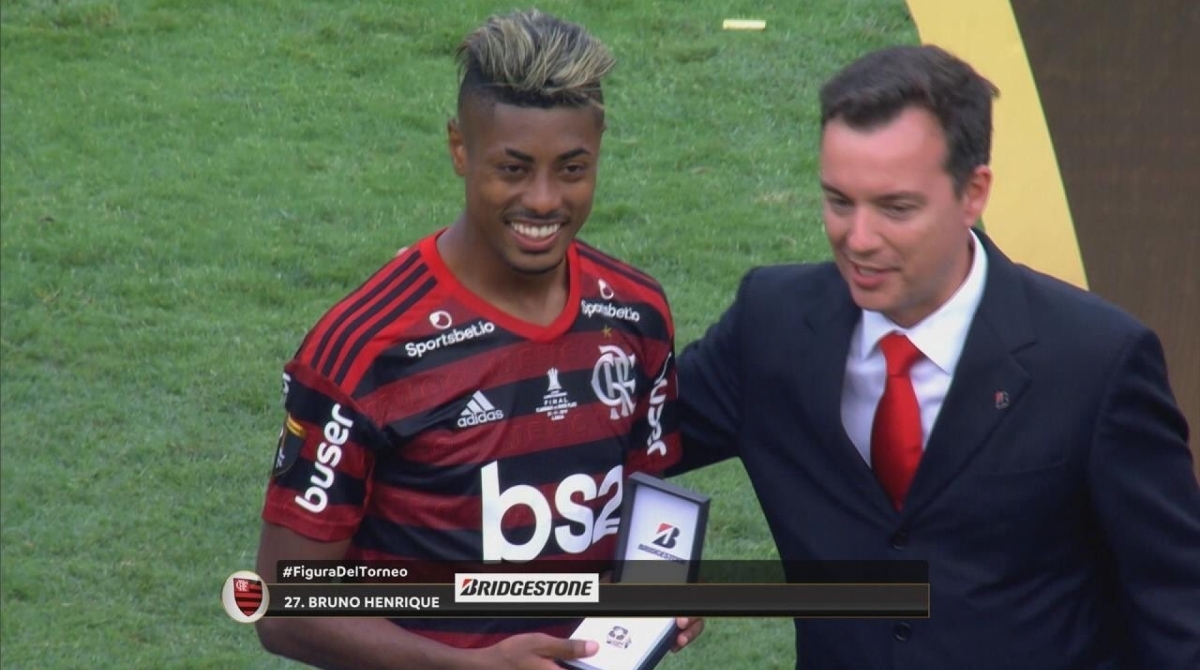 Bruno Henrique foi eleito o melhor jogador da Copa Libertadores 2019 - Reprodução