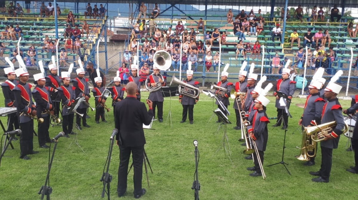 Grupo musical ganhou o título de campeão estadual na categoria Banda Marcial Juvenil - Divulgação