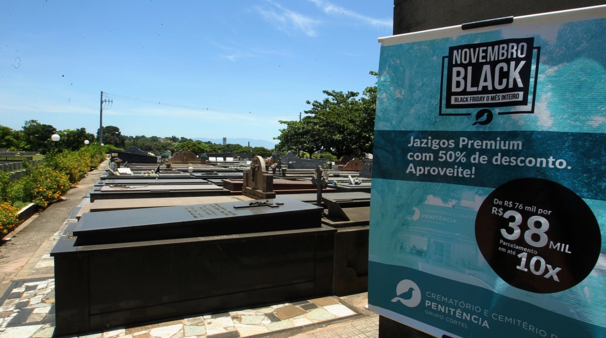 Crematório e Cemitério da Penitncia, no Cajú, oferece descontos em seus serviços aproveitando a Black Friday.