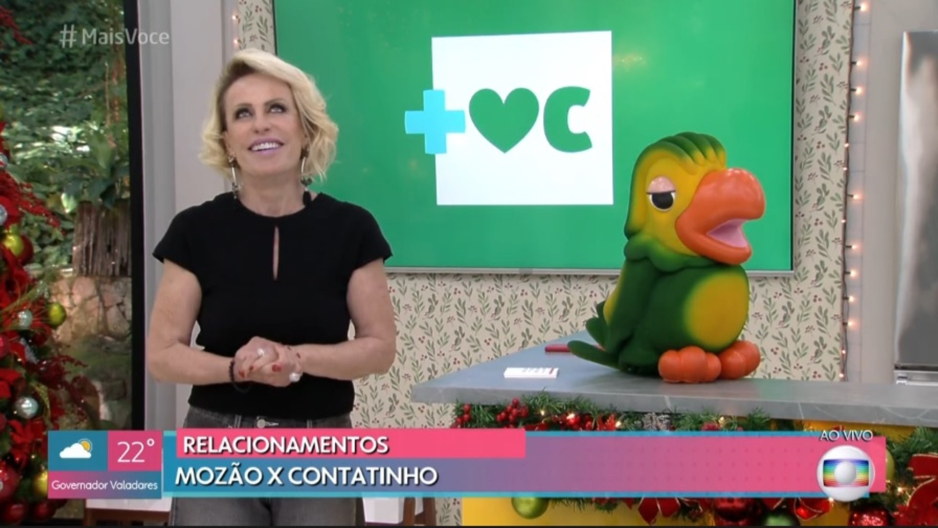 Ana Maria Braga falou para Louro José que não tem nenhum contatinho
- Reprodução/Globo