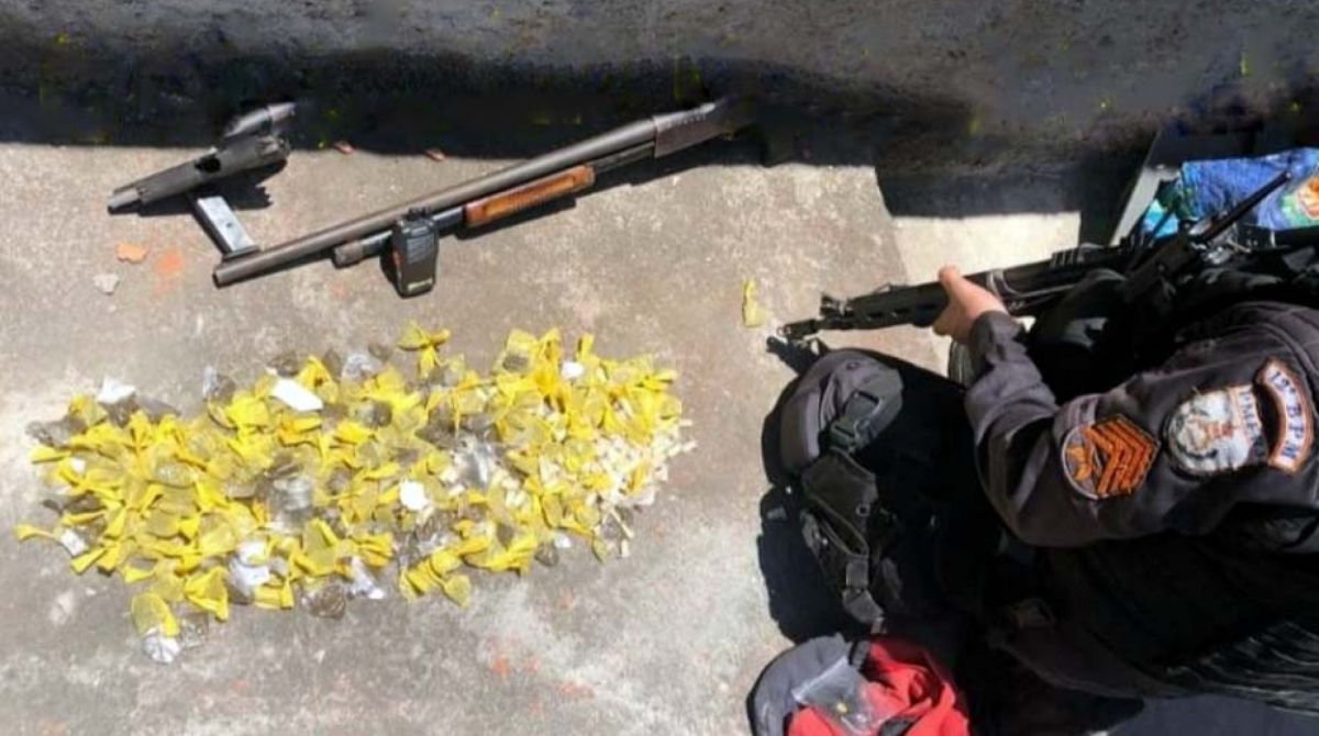 Material apreendido na ação