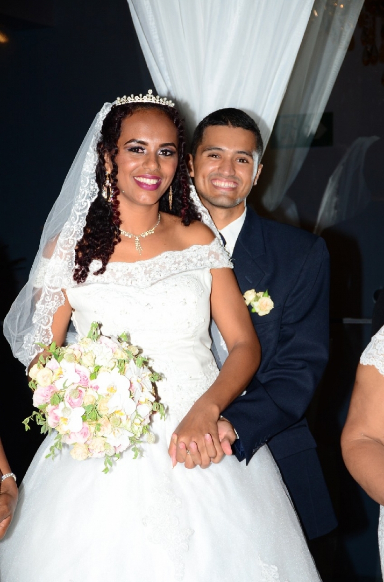 O designer gráfico Cleydson Gama e a dona de casa Janete dos Santos Silva realizaram o sonho de casar