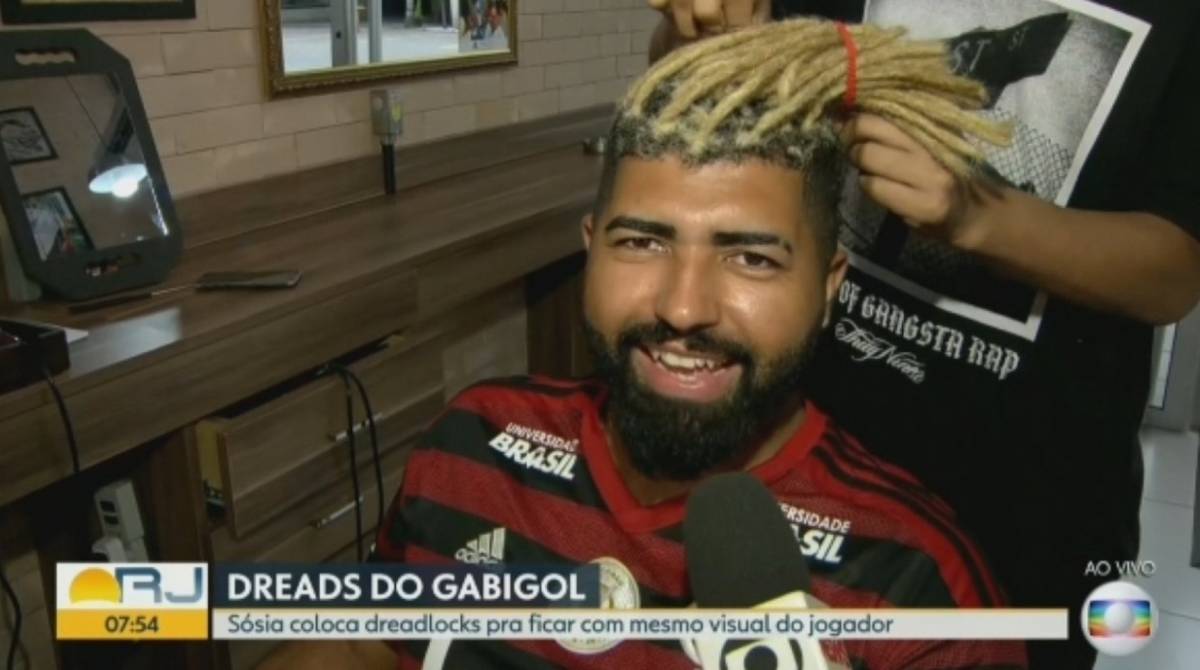 Sósia de Gabigol coloca dreads no cabelo - TV Globo