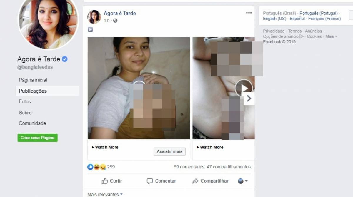 Página publicou vídeos pornográficos