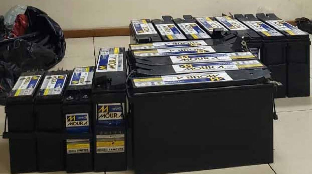 Baterias encontradas com Alisson