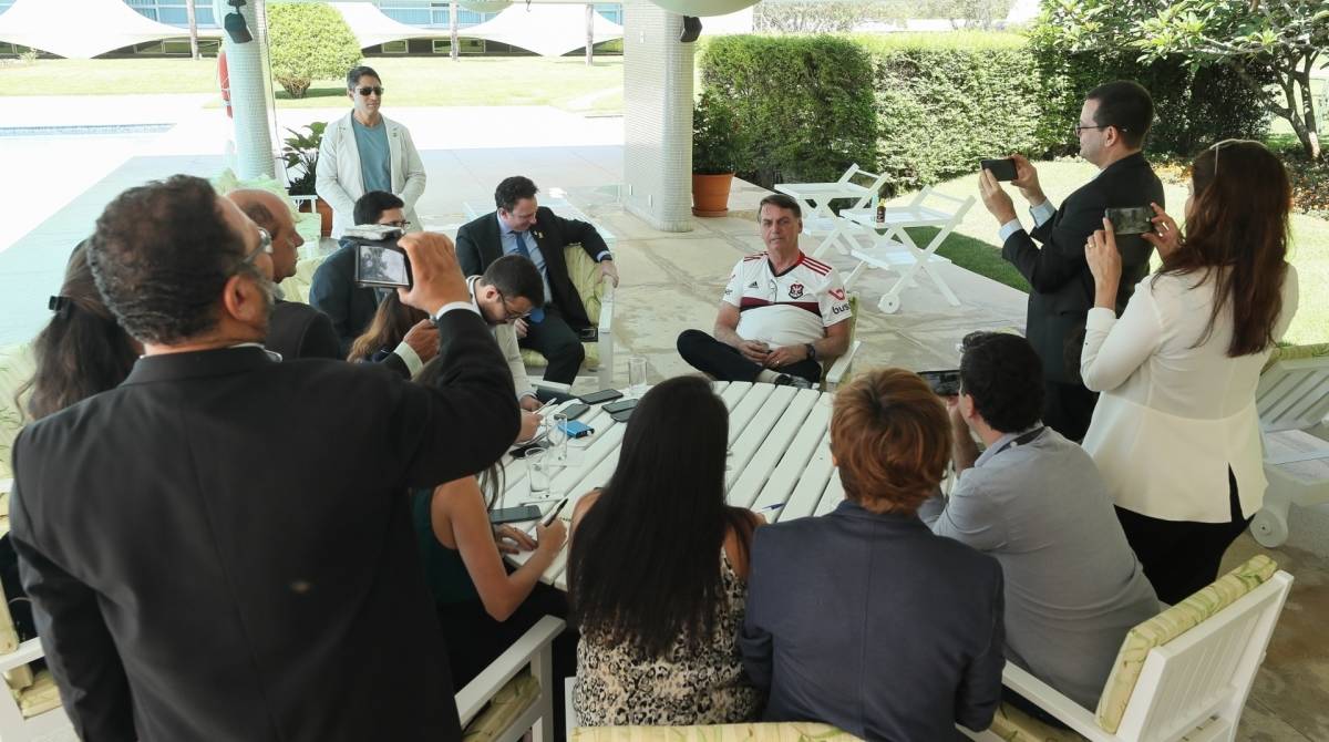 Presidente conversou com jornalistas no Palácio da Alvorada