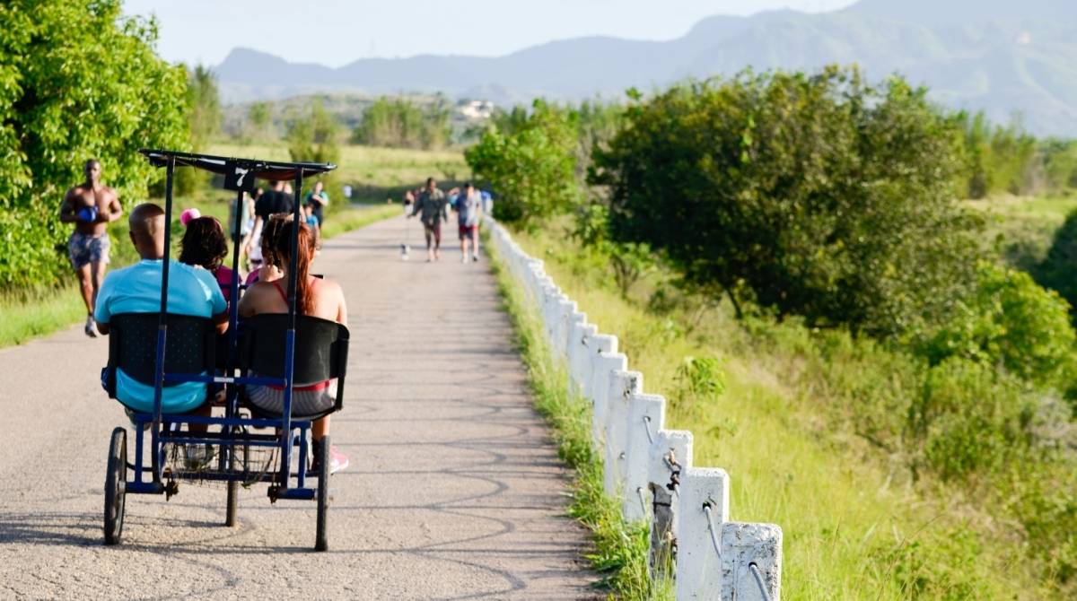  No Parque há área destina a prática de esportes e atividades ao ar livre, como: andar de bicicleta, patinete, skate, caminhada e corrida