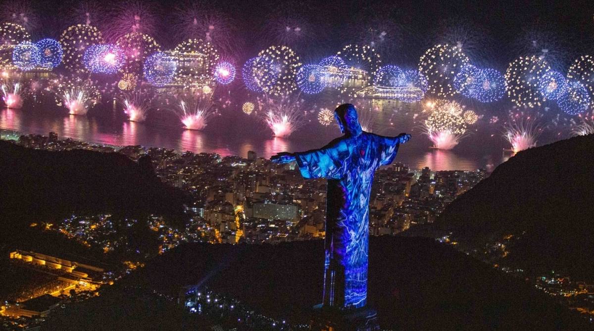 Cristo Redentor vai ganhar projeção de imagens na noite de Réveillon. Fernando Maia/RioTur - Fernando Maia/RioTur