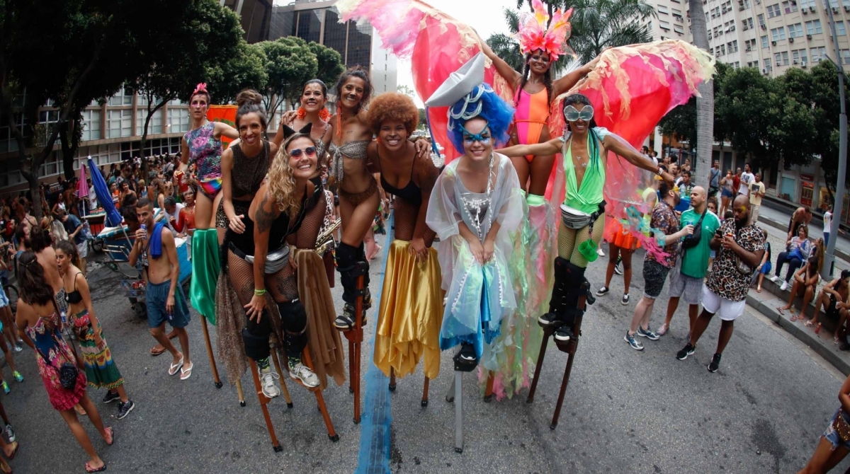 Blocos carnavalescos no centro do Rio