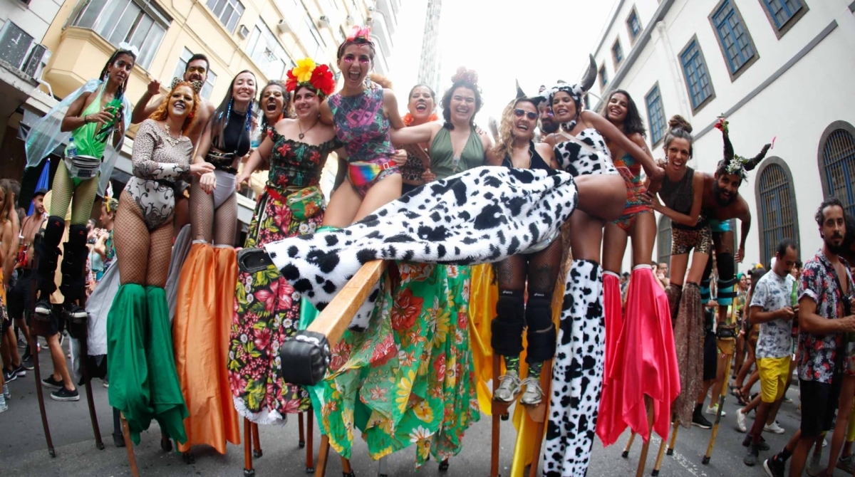 Blocos carnavalescos no centro do Rio