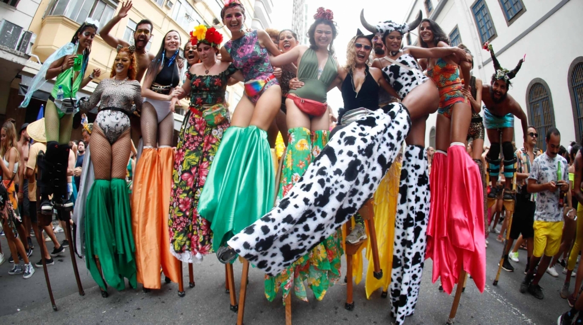 Blocos carnavalescos no centro do Rio