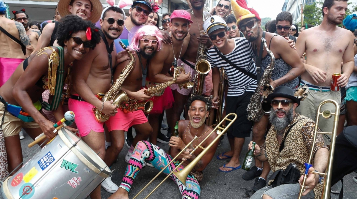 Blocos carnavalescos no centro do Rio