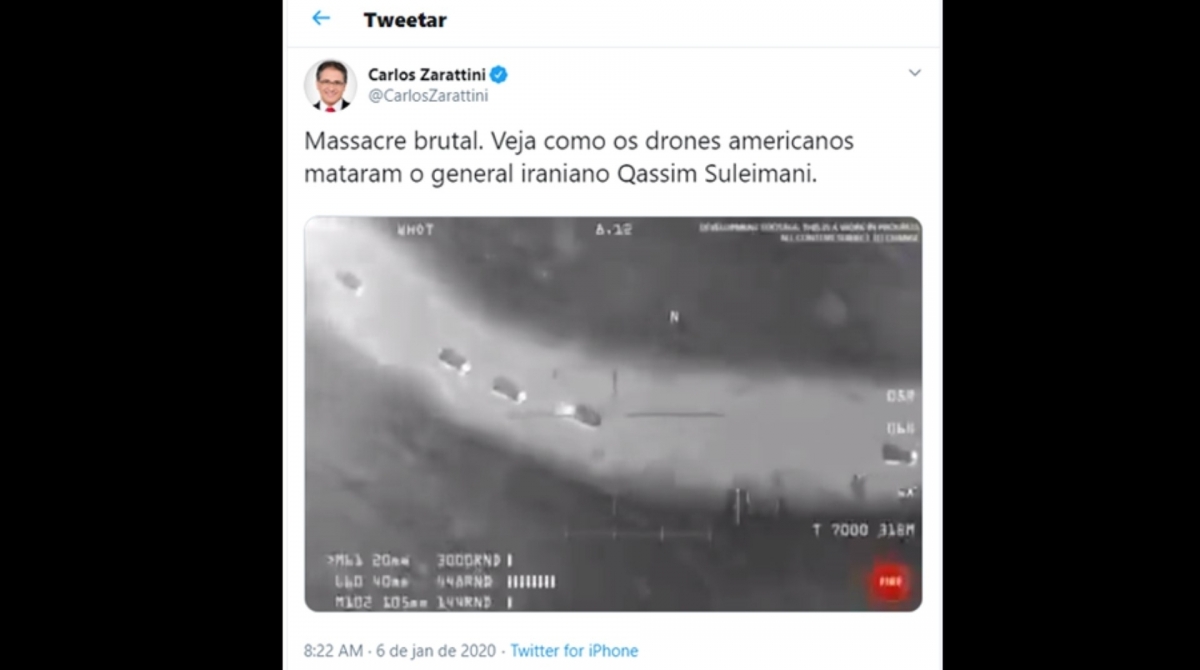 Deputado publicou vídeo de game em sua conta do Twitter - Reprodução/Twitter