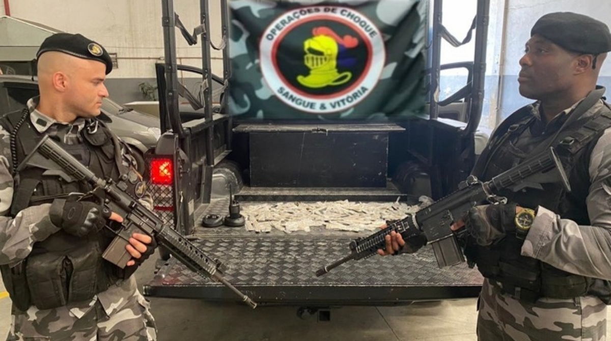 Apreensão da PM durante operação na Maré  - Divulgação 