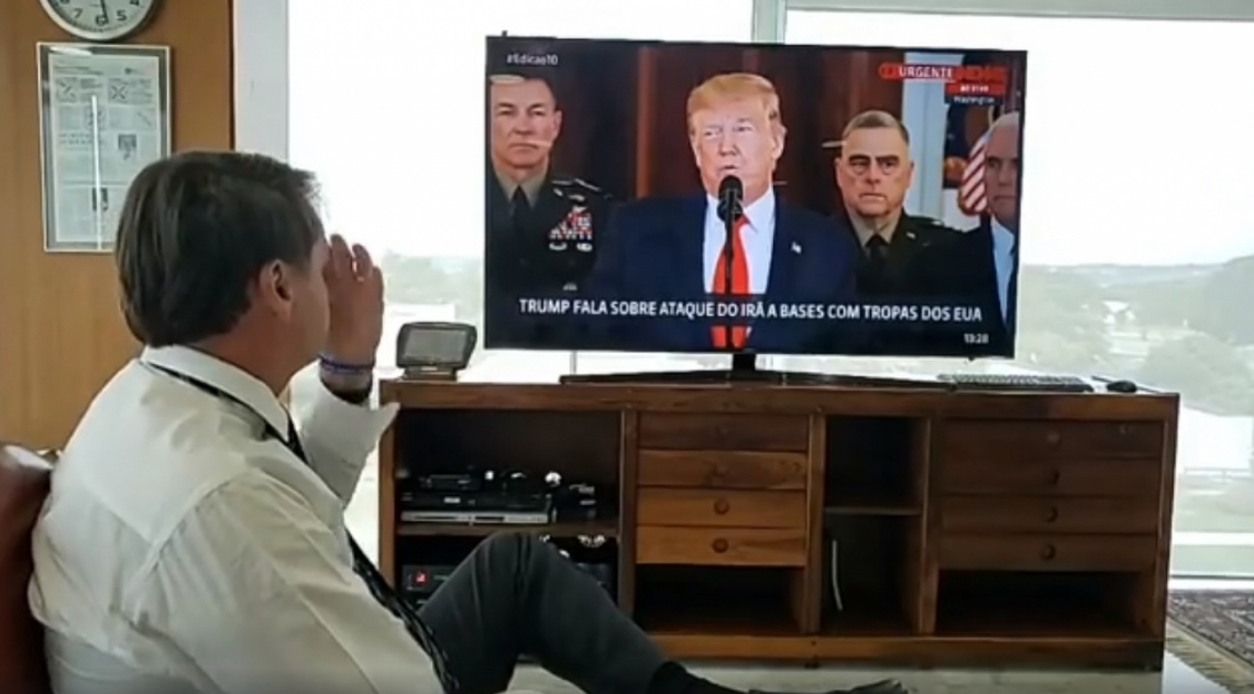 Nos encontros, Bolsonaro fez questão de mostrar admiração por Trump e tem repetido que apoia a reeleição do republicano. As eleições presidenciais nos EUA acontecerão em novembro
- Reprodução Facebook