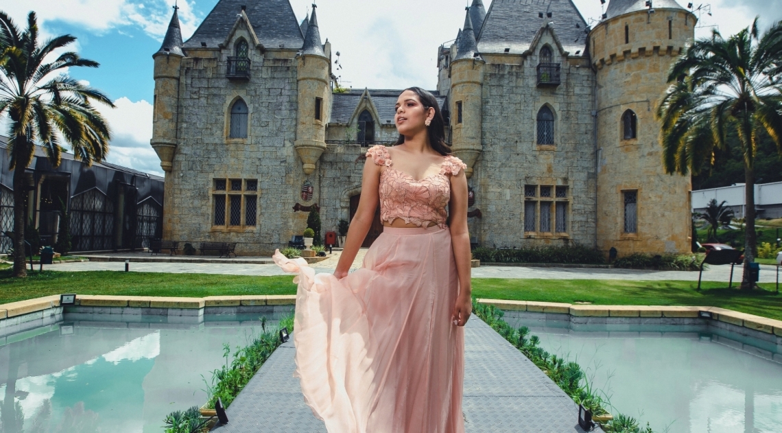 Vittória Ruffatto usou vestido assinado pela estilista Carol Hungria - Flaviano Vaz/ Divulgação