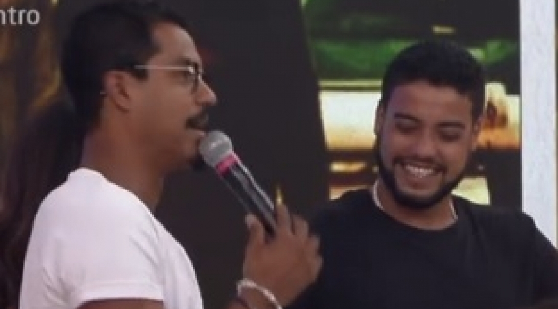 Marcello Melo Jr e o irmão Marvin no 'Encontro' - Reprodução Gshow