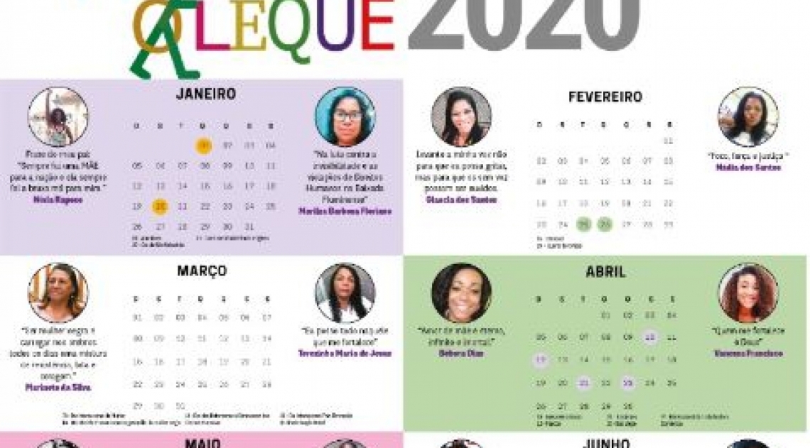 Calendário homenageia mães que tiveram filhos assassinados ou privados de direitos - Divulgação