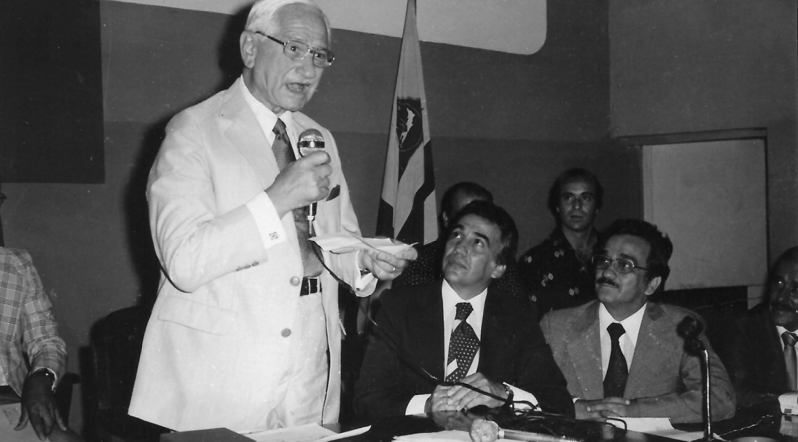 Albert Sabin em visita à AMF para campanha vacinal contra a poliomielite  - Divulgação - Associação Médica Fluminense