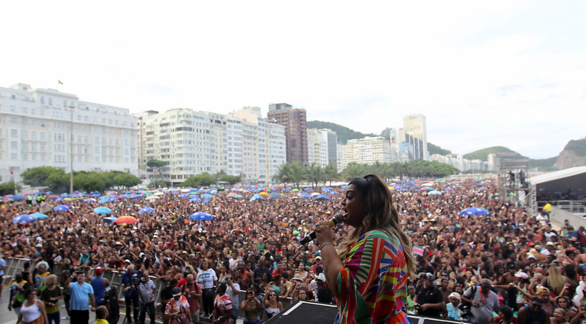 Rio de Janeiro 12/01/2019 - Abertura oficial do Carnaval 2020 na Praia de Copacabana. Na foto acima Preta Gil. Foto: Luciano Belford/Agencia O Dia
