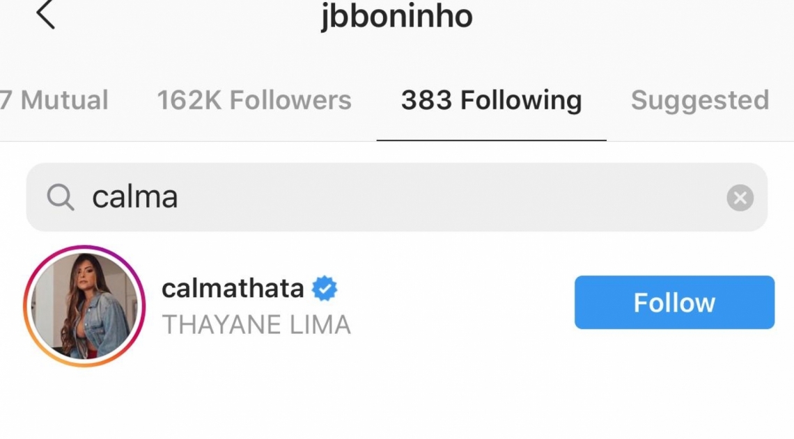 Boninho seguia a participante do BBB 20 Thayane Lima