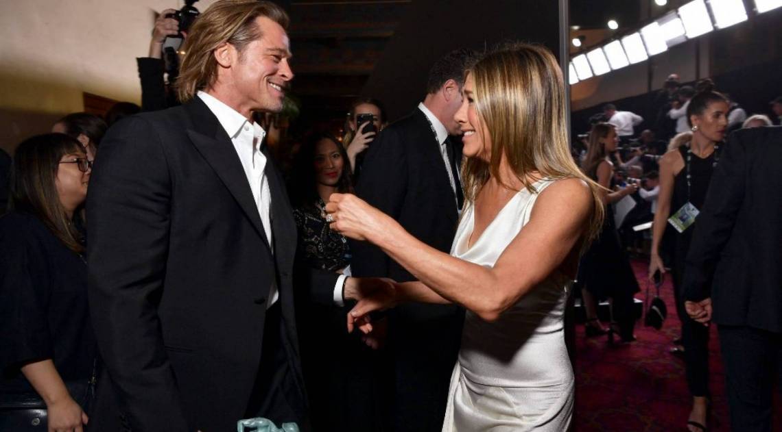 Brad Pitt e Jennifer Aniston se encontram no 26&ordm; SAG Awards, pr&ecirc;mio do Sindicato dos Atores dos EUA - AFP
