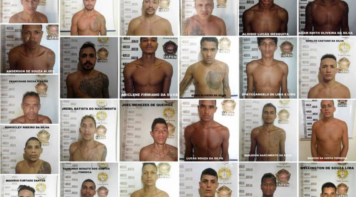 Continuam foragidos 25 presos, após fuga na madrugada de segunda-feira
 - Divulgação/ Iapen-AC