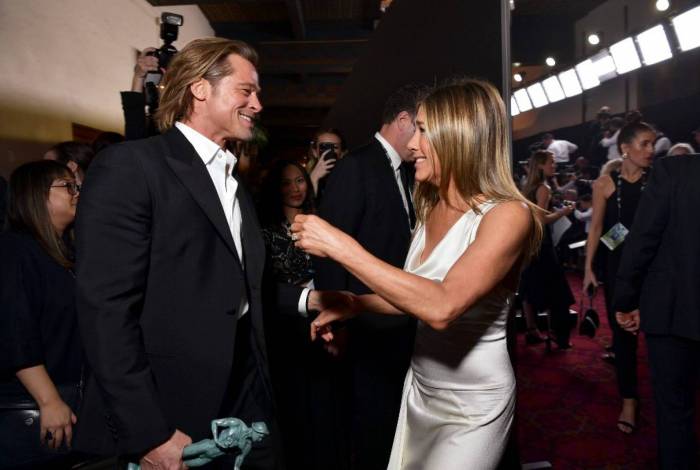 Brad Pitt e Jennifer Aniston se encontram no 26º SAG Awards, prêmio do Sindicato dos Atores dos EUA