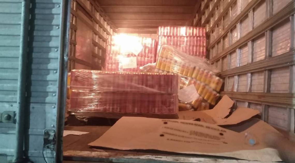 Parte da carga apreendida - Divulgação