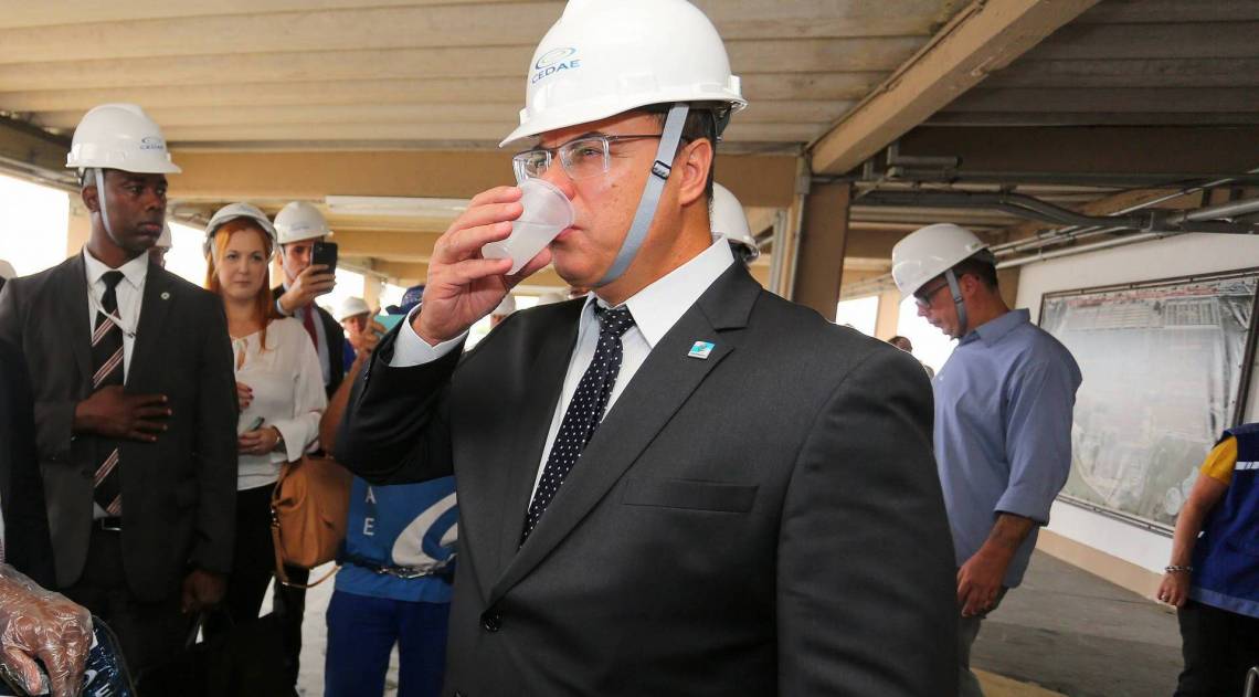 Witzel visitou a esta&ccedil;&atilde;o do Guandu no &uacute;ltimo dia 23 de janeiro - Philippe Lima / Governo do Estado RJ