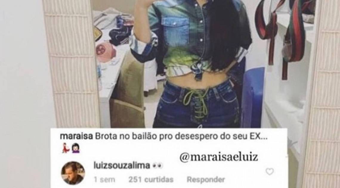 Luiz comenta post de Maraísa