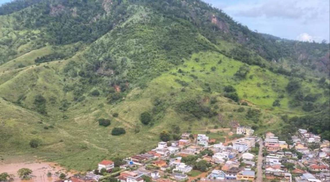 Chuvas em Porciúncula provocou enchentes em 85% da cidade após o transbordamento do Rio Carangola - Divulgação