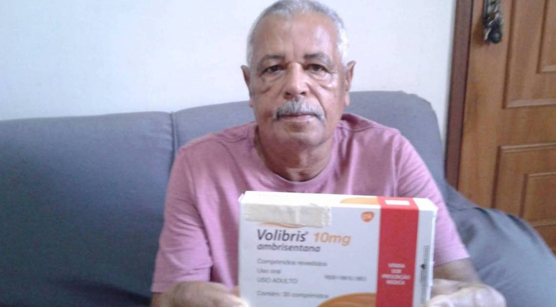 Seu Edson está sem o remédio que custa R$ 5 mil - Divulgação