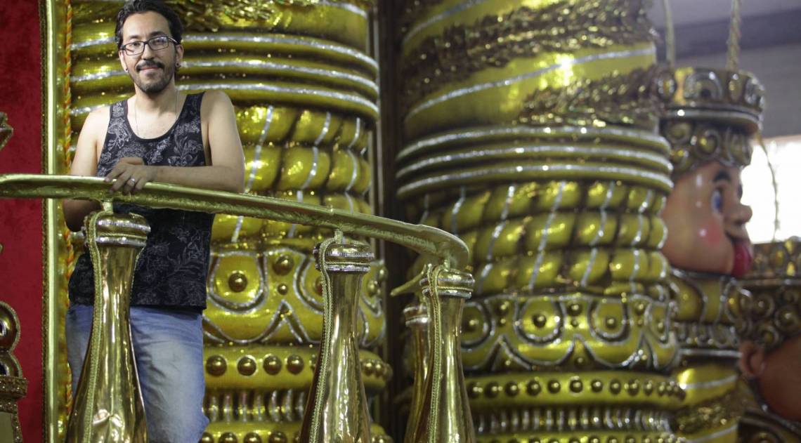 Rio, 29/01/2020 - ESPECIAL - Carnaval 2020. Escola de samba Sao Clemente. Na foto Jorge Silveira, carnavaleco da escola. Cidade samba, Gamboa. Centro do Rio. Foto: Ricardo Cassiano/Agencia O Dia
